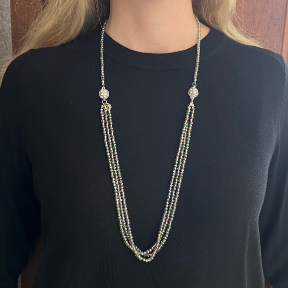 Saachi Silver sparkly Necklace - Picture 2 of 9